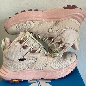 NEW Womens HOKA® Anacapa 2 Mid GTX Hiking Shoes Boots US 8 Oak Rose Latte